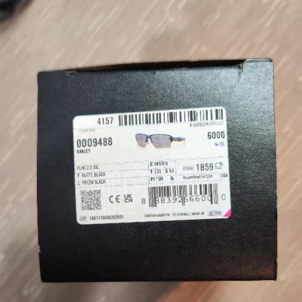 Oakley Flak 2.0 XXL Mens sunglasses Prizm Black lenses and Matte Black Frame - Picture 4 of 4